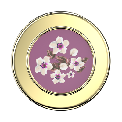 Secondary image for hover Enamel Floral Mauve — MagSafe PopGrip