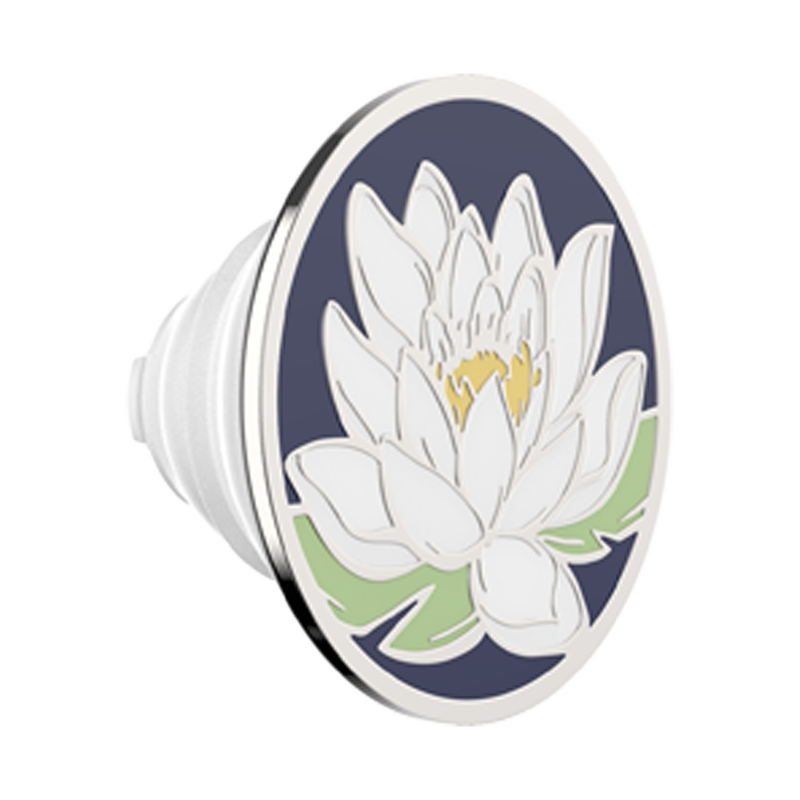 Enamel Water Lily Midnight — PopGrip for MagSafe