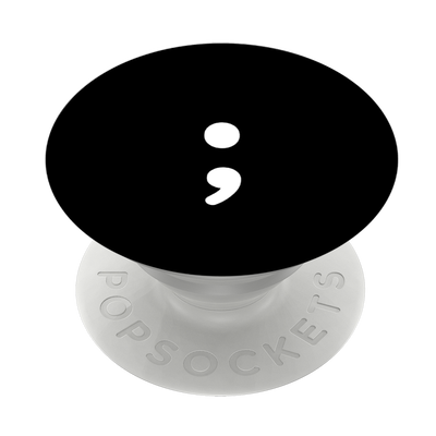 Secondary image for hover Black and White Semicolon