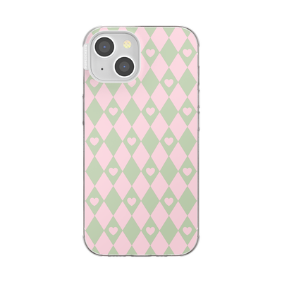 Harlequin Hearts Pink  — iPhone 14 MagSafe Case