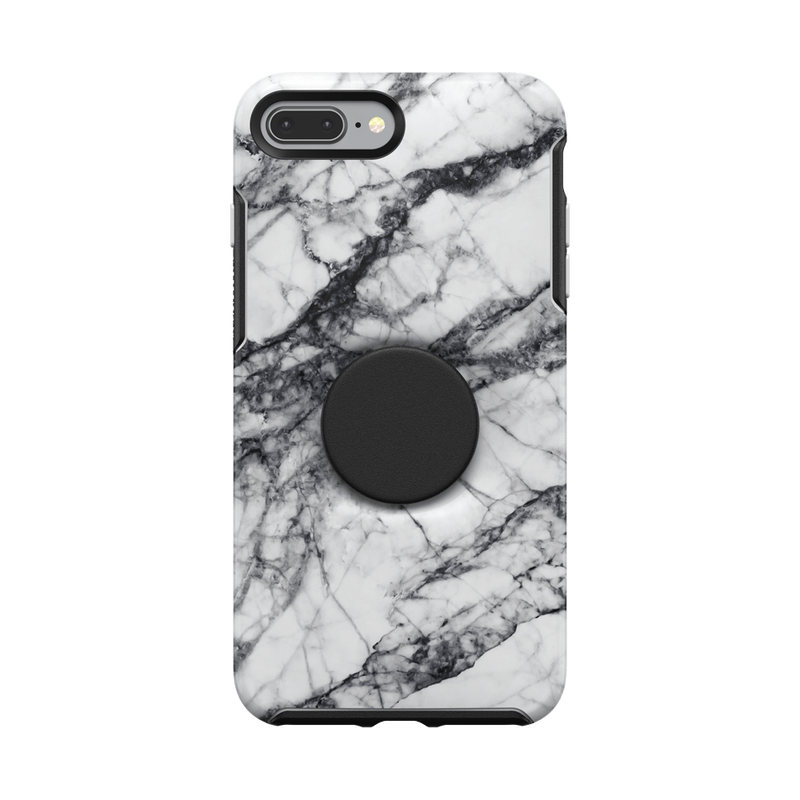 Otter + Pop White Marble Symmetry Series Case image number 1