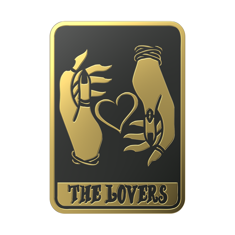 Enamel Tarot Card The Lovers image number 1