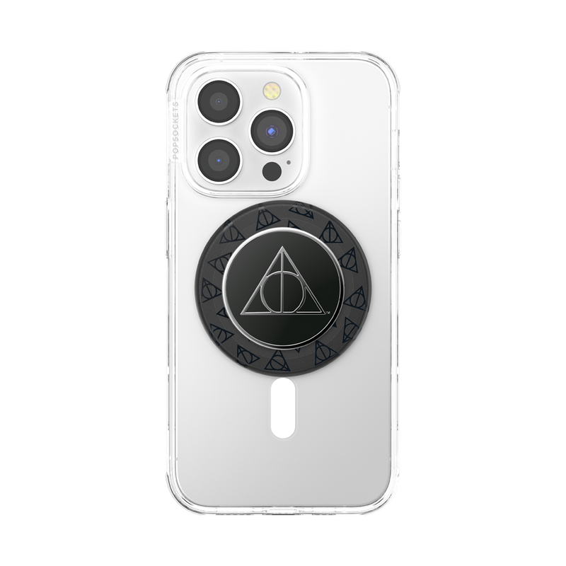PopSockets - MagSafe Round PopGrip Cell Phone Grip & Stand with Adapter Ring - Harry Potter Enamel Deathly Hallows