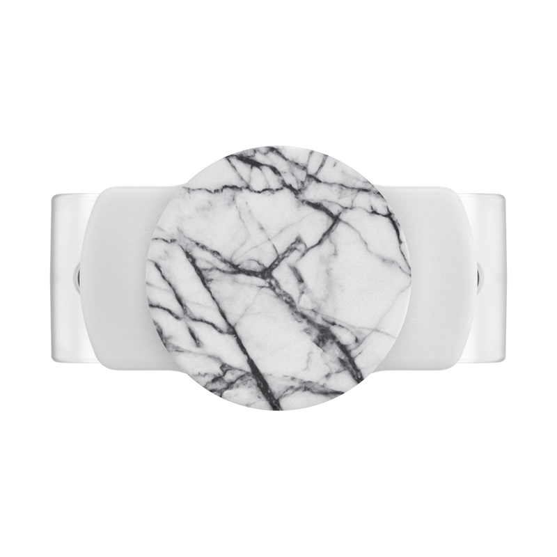 PopGrip Slide Stretch Dove White Marble with Rounded Edges image number 0