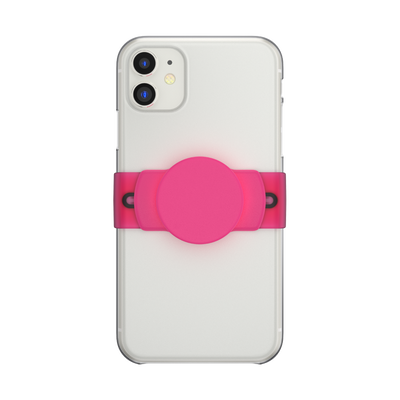 PopGrip Slide Stretch Neon Pink with Rounded Edges