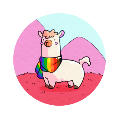 Rainbow Pride Llama