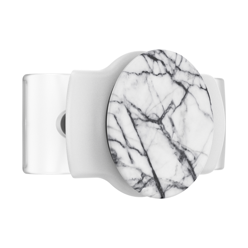 PopGrip Slide Stretch Dove White Marble with Rounded Edges image number 7