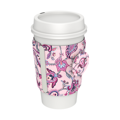 Secondary image for hover PopThirst Cup Sleeve Felicity Paisley Pink