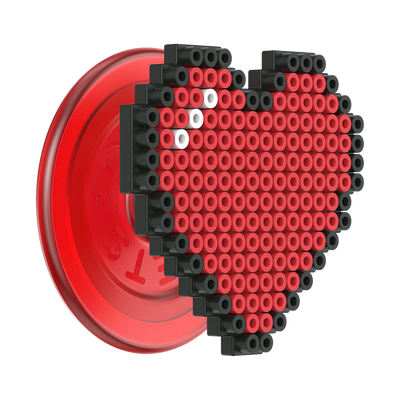 PopOut Heart 8 Bit — PopGrip for MagSafe - Round