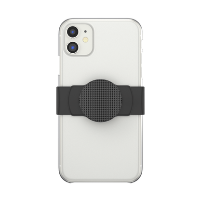 Secondary image for hover PopGrip Slide Stretch Knurled Texture on Black with Square Edges
