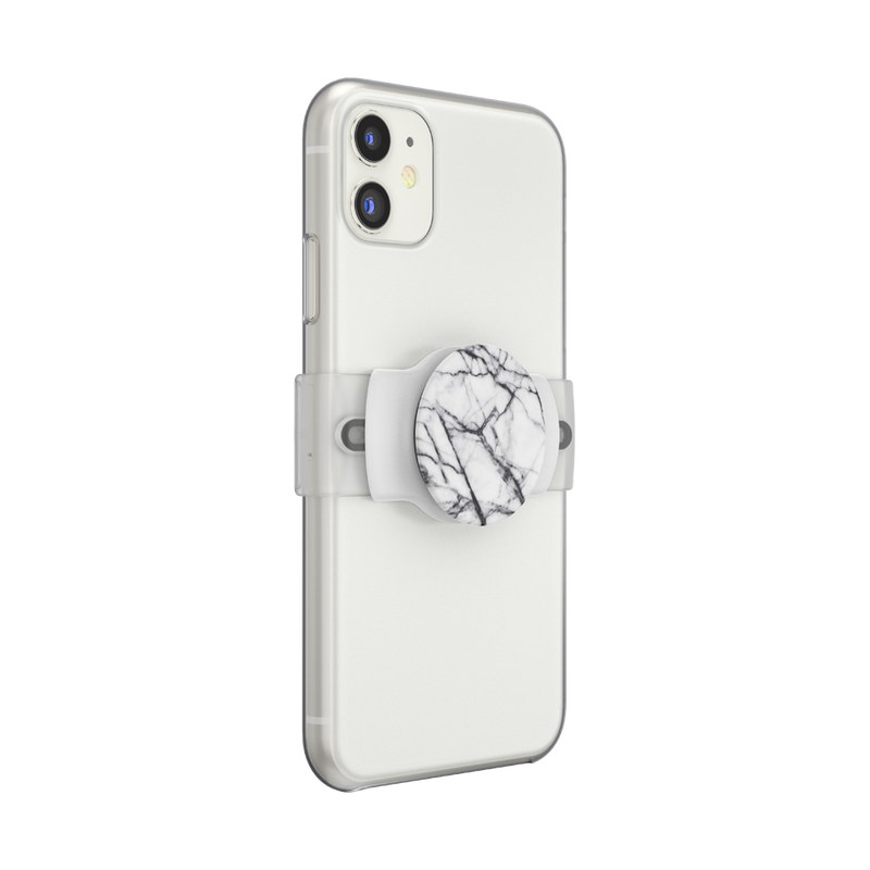 PopGrip Slide Stretch Dove White Marble with Rounded Edges image number 9