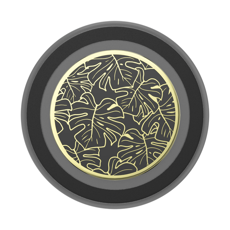 Enamel Monstera Black — MagSafe PopGrip image number 1