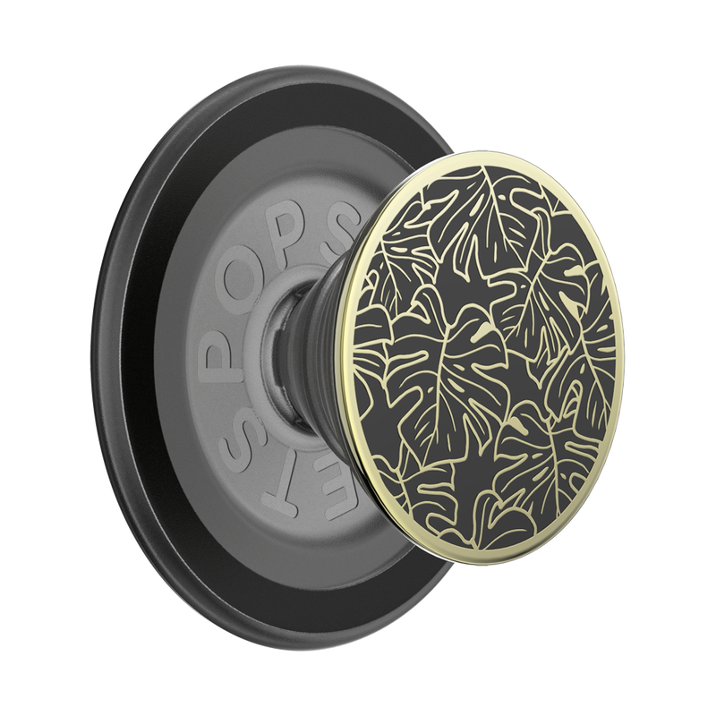 Enamel Monstera Black — MagSafe PopGrip image number 0