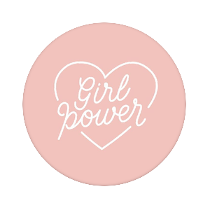 Girl Power Modern RosietheRiveter Pinup lips kiss lipstick PopSockets PopGrip Swappable Grip for Phones & Tablets