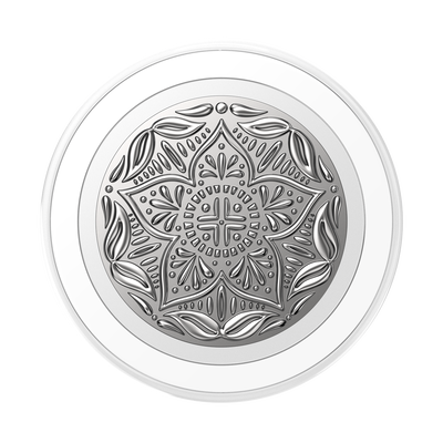Secondary image for hover Enamel Silver Mandala — MagSafe PopGrip
