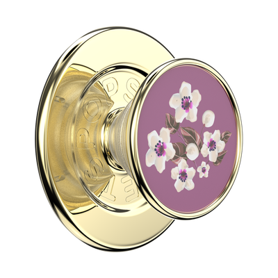 Enamel Floral Mauve — MagSafe PopGrip