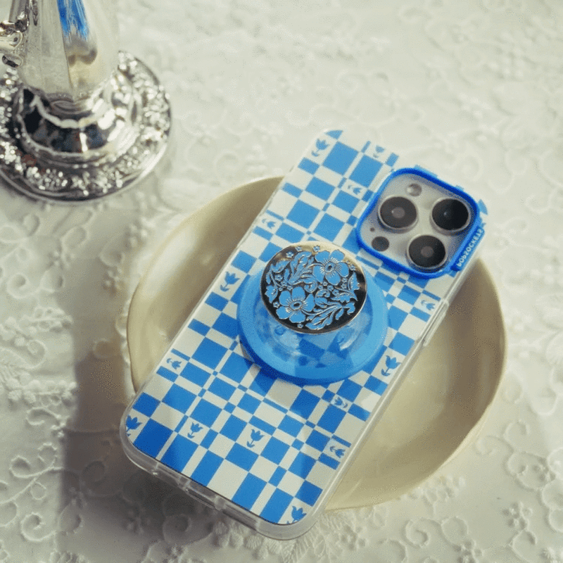 Enamel Lace Blue Vermeer — MagSafe PopGrip image number 4