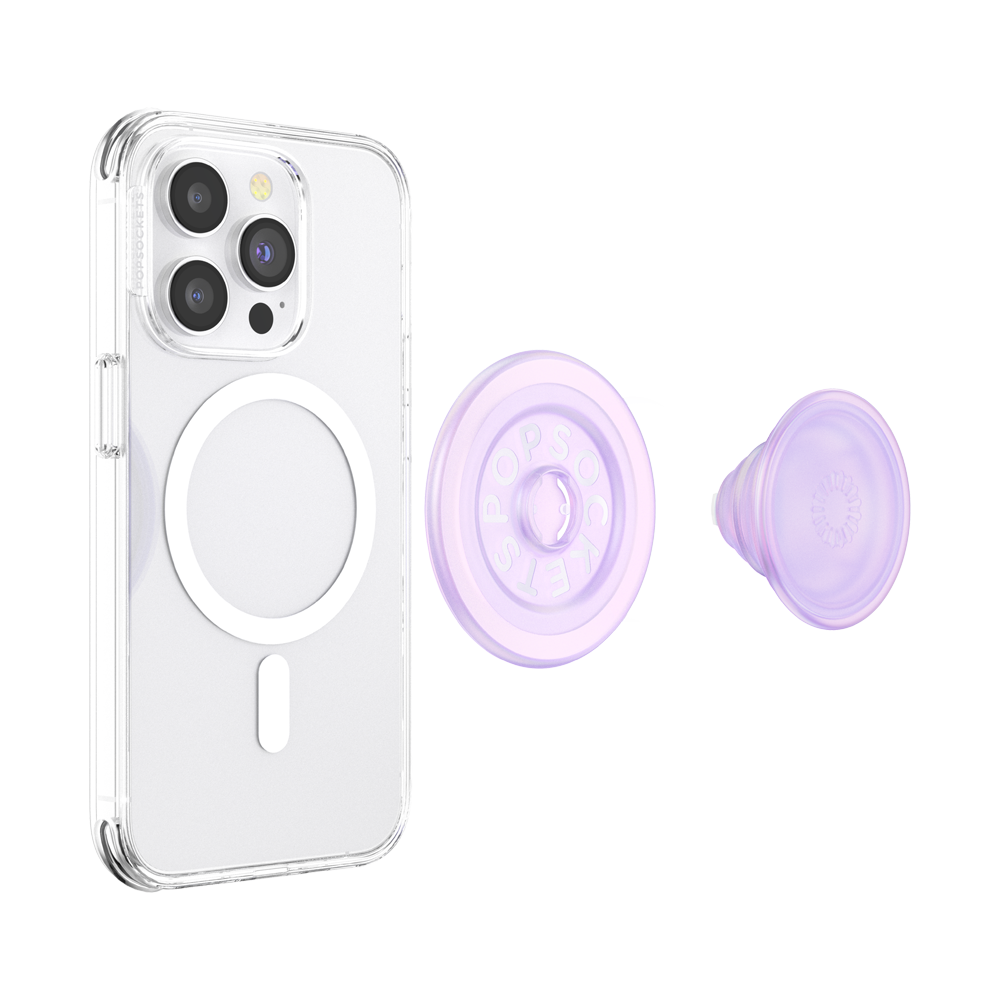 PopGrip PopSockets - Support Et Grip Pour Smartphone - Top Interchangeable Opalescent, Compatible Recharge Sans Fil - 2