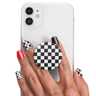 Secondary image for hover PopSockets Nails + PopGrip Checker Black