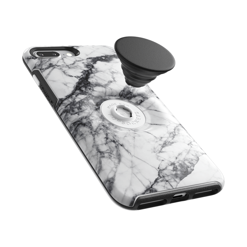 Otter + Pop White Marble Symmetry Series Case image number 5