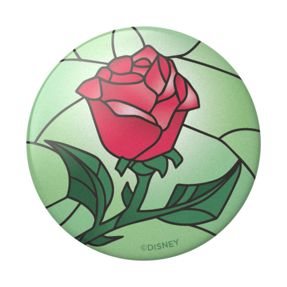 Beauty And The Beast Stained Glass Rose Popgrip Popsockets Official