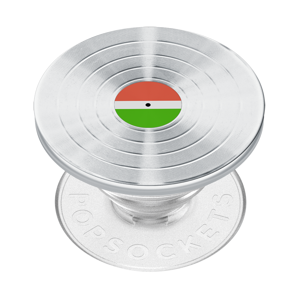Backspin Aluminum 45rpm Silver — Adhesive PopGrip